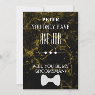 Will You Be My Groomsman? Invitation