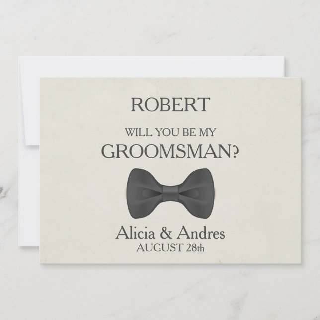 Will you be my Groomsman? Invitation (Front)