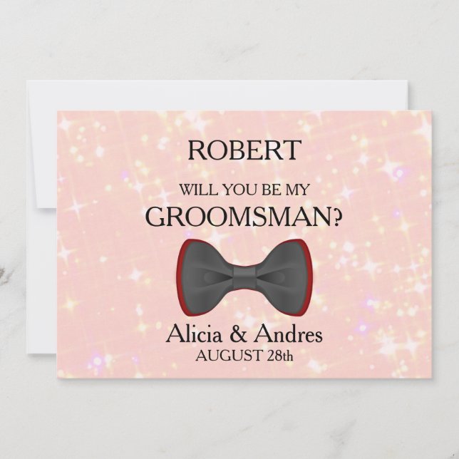 Will you be my Groomsman? Invitation (Front)