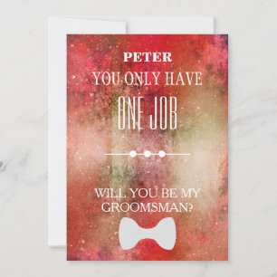 Will  You  Be My Groomsman? Invitation