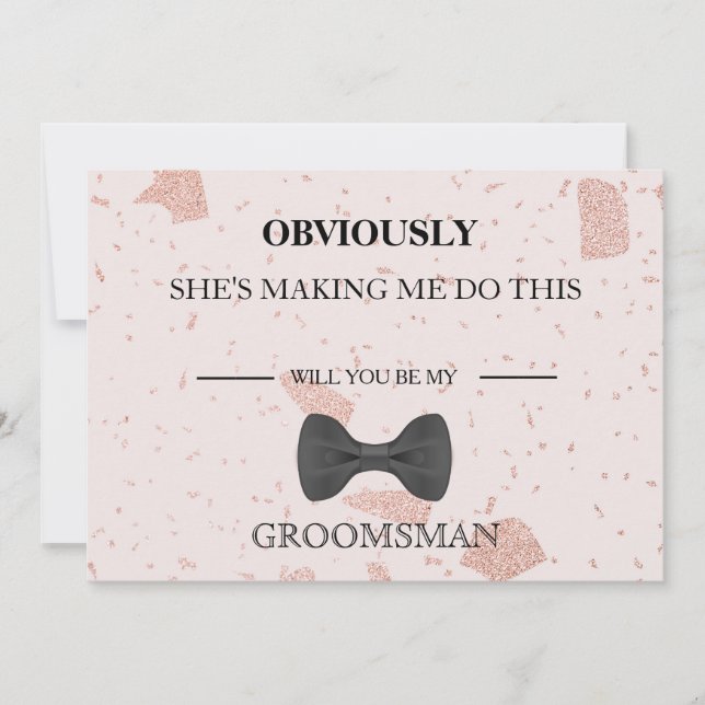 Will  You  Be My Groomsman? Invitation (Front)
