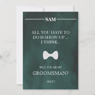 Will You Be My Groomsman? Invitation