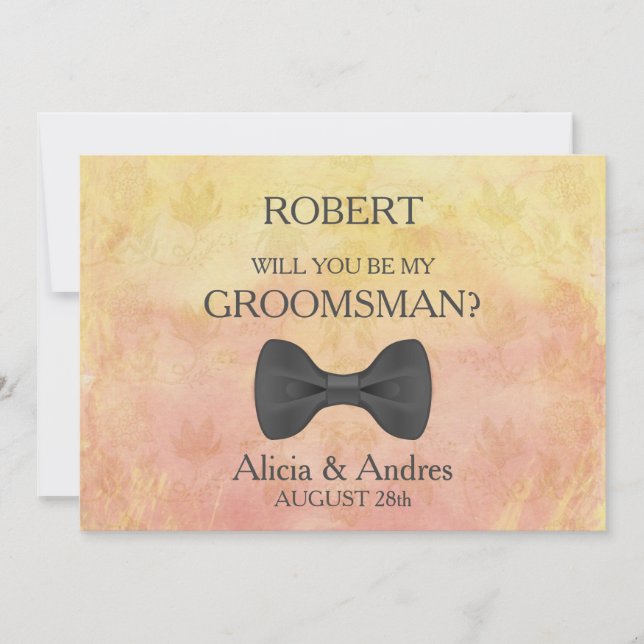 Will you be my Groomsman? Invitation (Front)