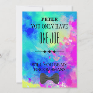 Will  You  Be My Groomsman? Invitation