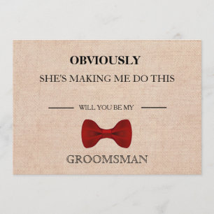 Will  You  Be My Groomsman? Invitation