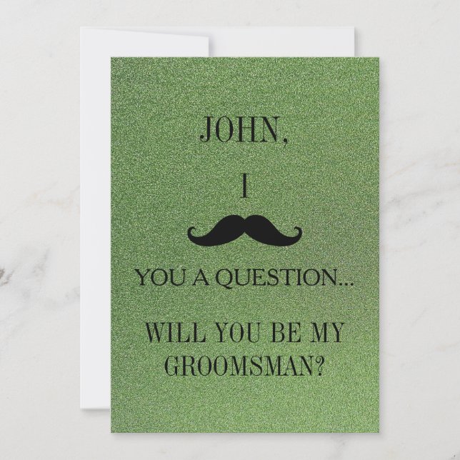 Will you be my Groomsman? Invitation (Front)