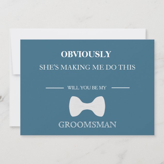 Will  You  Be My Groomsman? Invitation (Front)