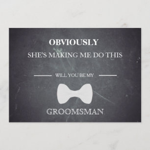 Will  You  Be My Groomsman? Invitation