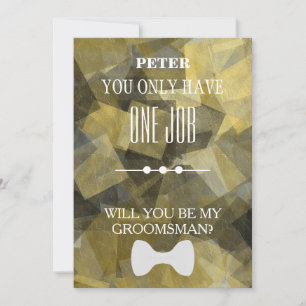 Will You Be My Groomsman? Invitation