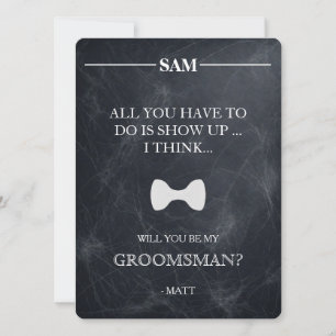 Will  You  Be My Groomsman? Invitation