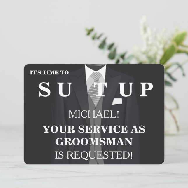 Will You Be My Groomsman Invitation (Standing Front)