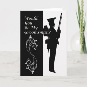 Will you be my groomsman military napolionic invitation