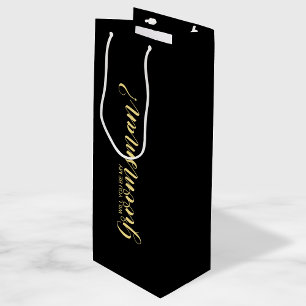 Will You Be My Groomsman? Modern Proposal Wine Gift Bag