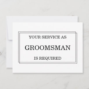 Will you be my Groomsman? Personalised Invitation