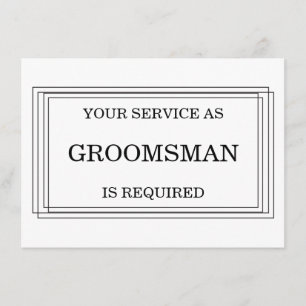 Will you be my Groomsman? Personalised Invitation