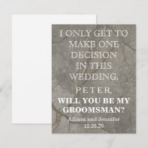 Will you be my Groomsman? Personalised Invitation