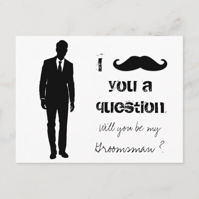 Will you be my groomsman postcard (Front)