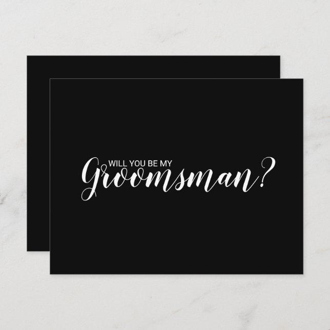Will You Be My Groomsman? Proposal Card (Front/Back)