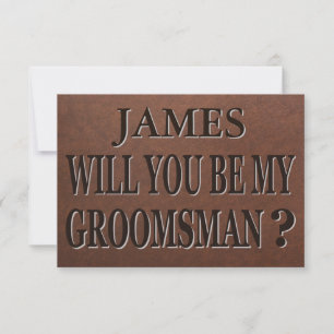 Will You Be My Groomsman Proposal Card