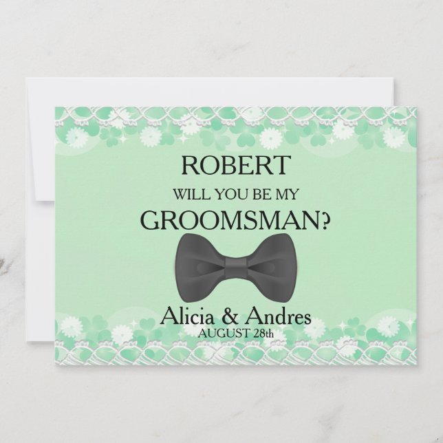 Will you be my Groomsman? Proposal Invitation (Front)