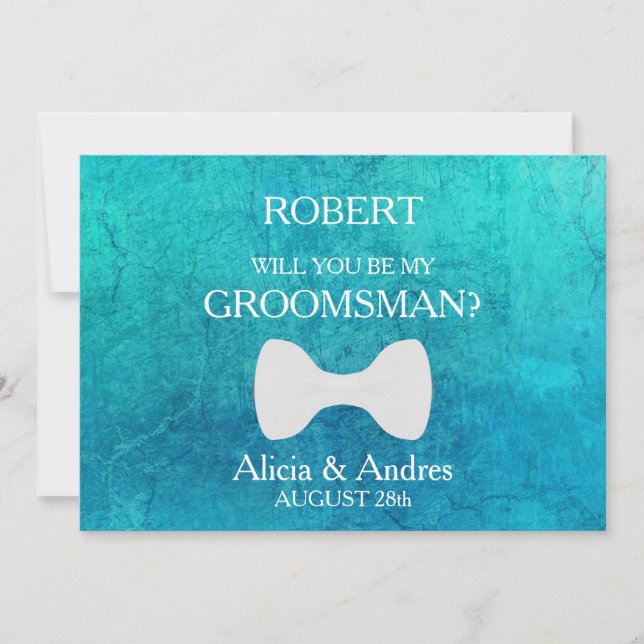 Will you be my Groomsman? Proposal Invitation (Front)