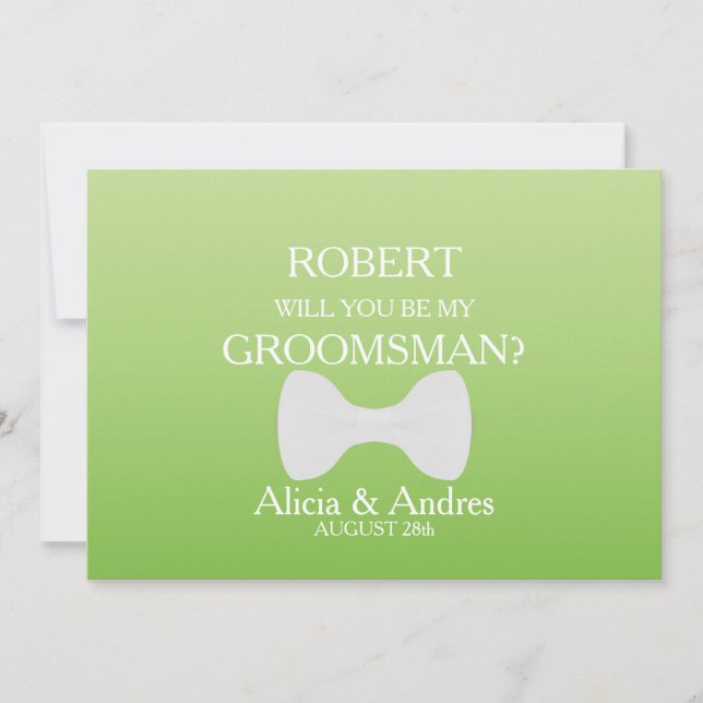 Will you be my Groomsman? Proposal Invitation (Front)