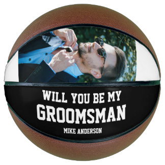 Will You Be My Groomsman Ring Bearer Wedding Basketball