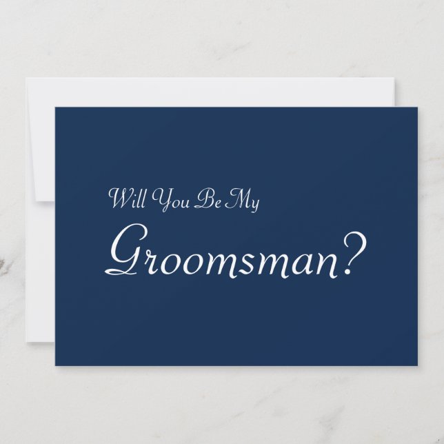 Will You Be My Groomsman with Man Image Invitation (Front)