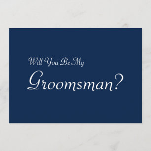 Will You Be My Groomsman with Man Image Invitation