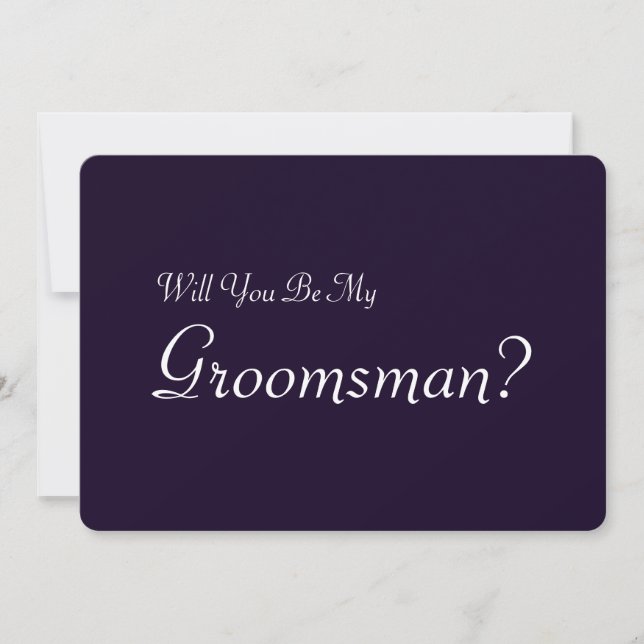 Will You Be My Groomsman with Man Image Invitation (Front)