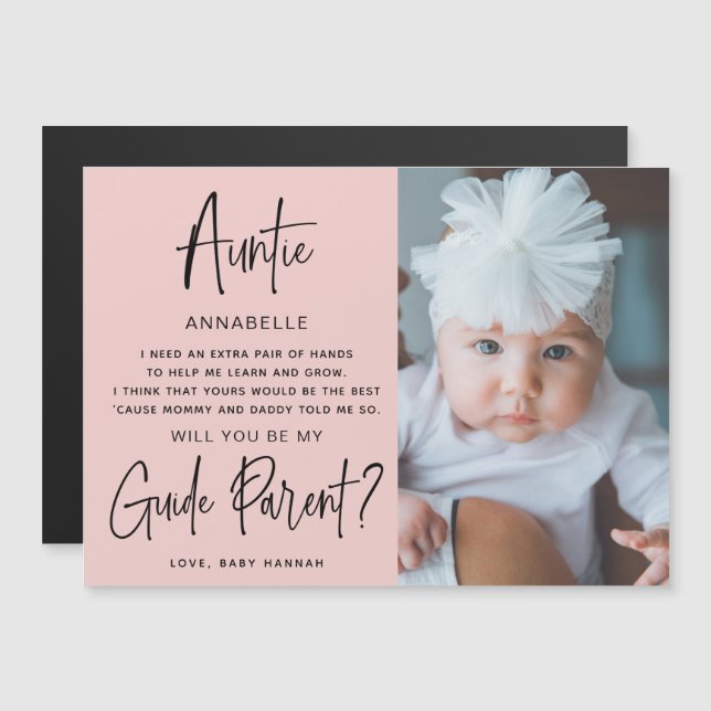 Will you be my Guide Parent Photo  (Front/Back)