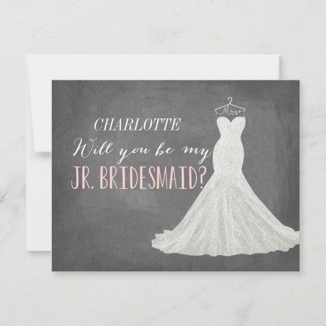 Will You Be My Junior Bridesmaid | Bridesmaid Invitation (Front)