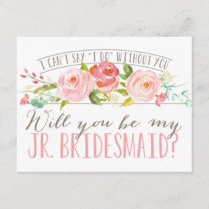 Will You Be My Junior Bridesmaid   Bridesmaid Invitation