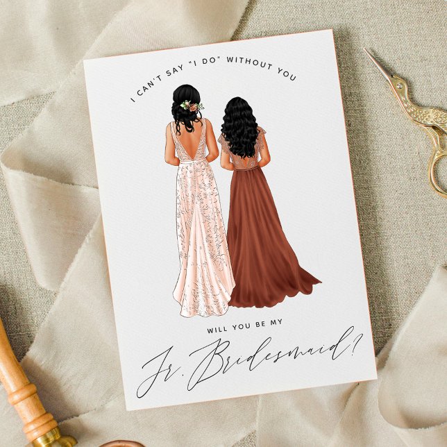 Will You Be My Junior Bridesmaid? Girls in Gowns I Invitation (Creator Uploaded)