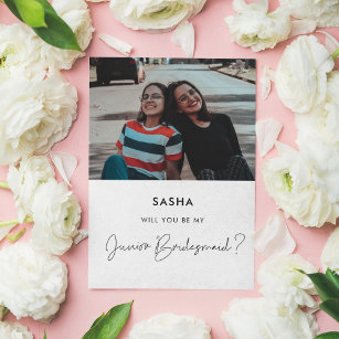 Will you be my Junior bridesmaid photo card