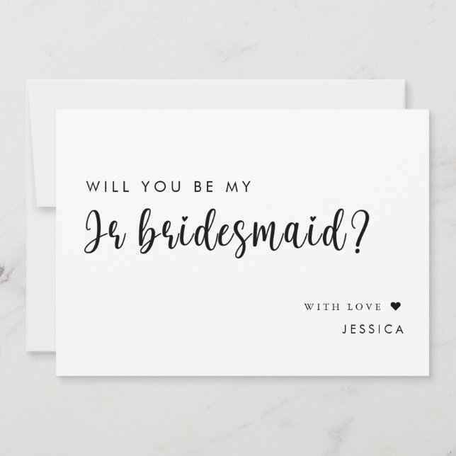 Will you be my Junior Bridesmaid Proposal Card (Back)