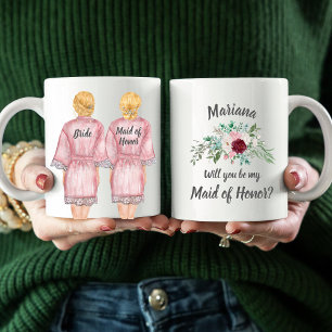 Will you be my Maid Honour? Girls In Robes Coffee Mug