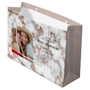 Will You Be My Maid Of Honor?   August Proposal Large Gift Bag