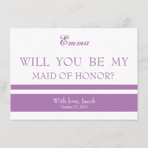 Will You Be My MAID OF HONOR Invitation