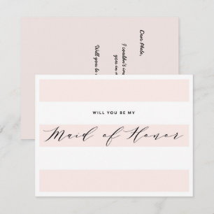Will You Be My Maid of Honour? Bridesmaid Card