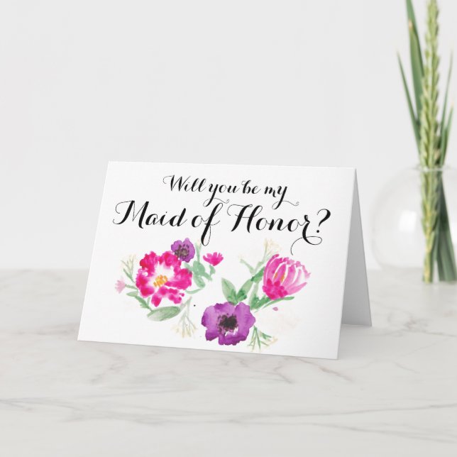 Will you be my Maid of Honour Card (Front)
