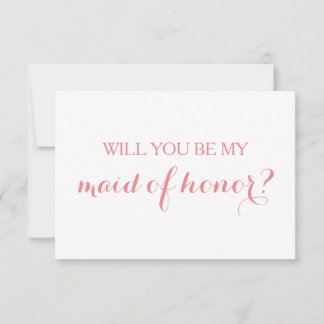 Will You Be My Maid of Honour Card Bridal Party