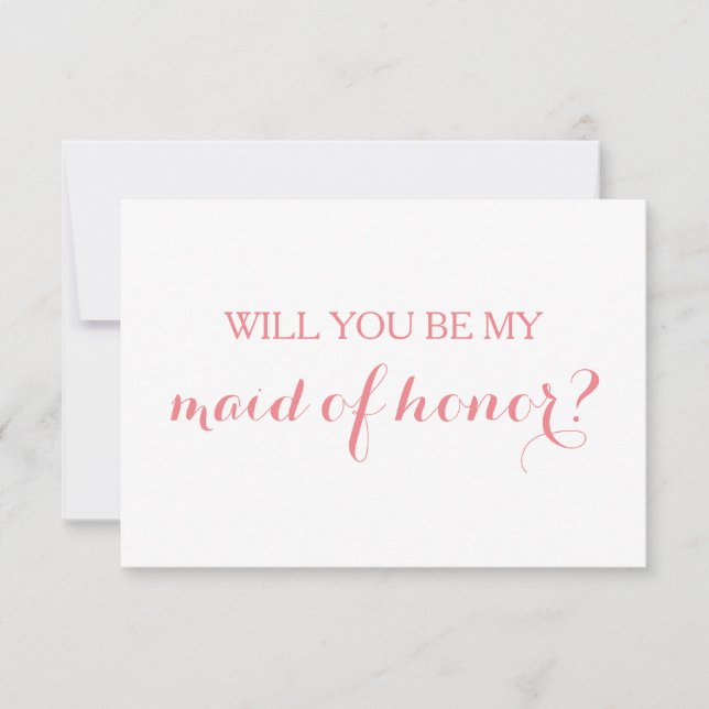 Will You Be My Maid of Honour Card Bridal Party (Front)