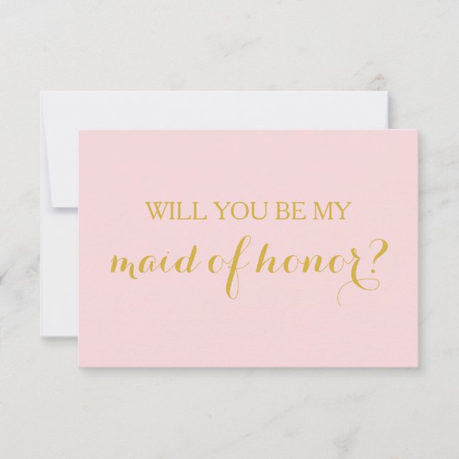 Will You Be My Maid of Honour Card Bridal Party As (Front)