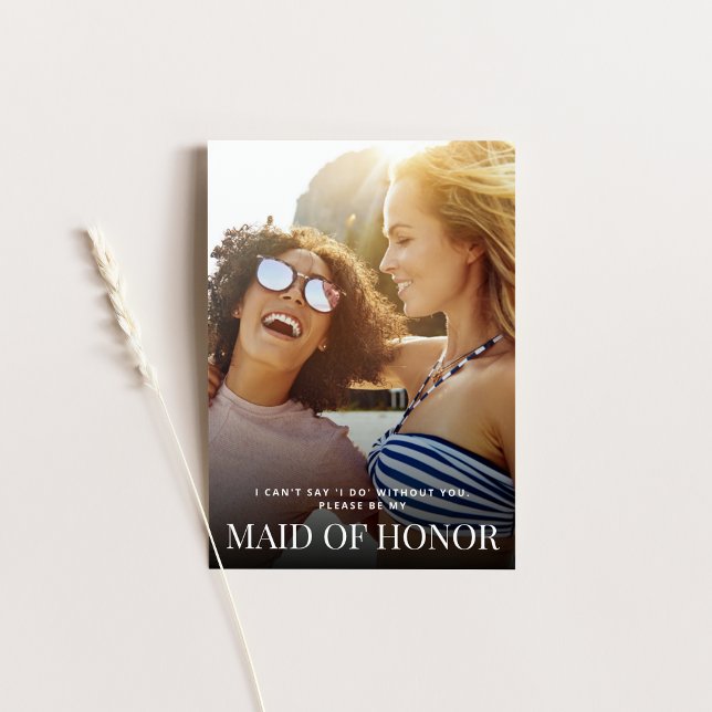 Will You Be My Maid of Honour Card with Photo (Creator Uploaded)