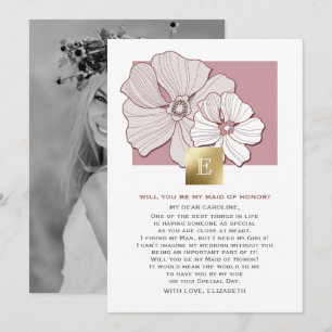 Will you be my Maid of Honour? Custom Photo Cards