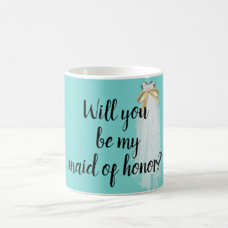 Will you be my maid of honour? customise colour coffee mug