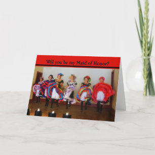 Will You be My Maid of Honour? Dance Hall Girls Invitation