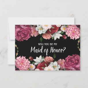 Will You Be My Maid of Honour Elegant Grace Blac