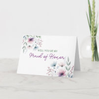 Will You be my Maid of Honour | Floral Wedding